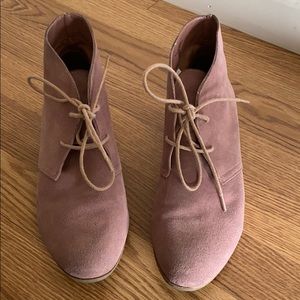 Mossimo Supply Co. Pink Suede Booties
